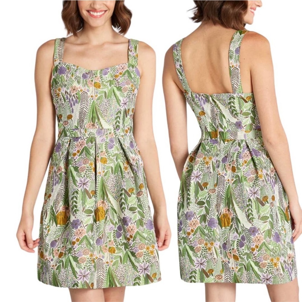 Floral Green Dress
